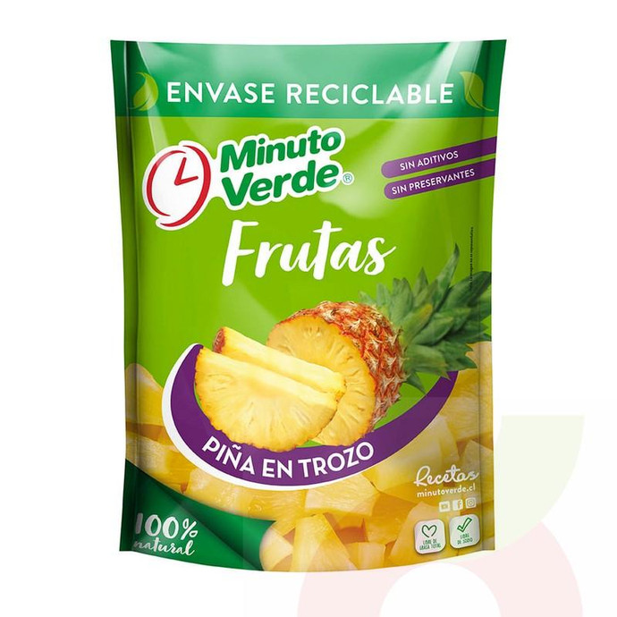 Piña en Trozos Minuto Verde 500Gr - Piña M. Verde Trozo 500Gr
