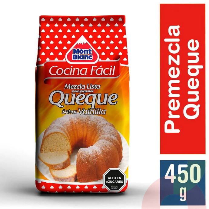 Mezcla Lista Queque Vainilla Mont Blanc 450gr - Mezcla lista.JPG
