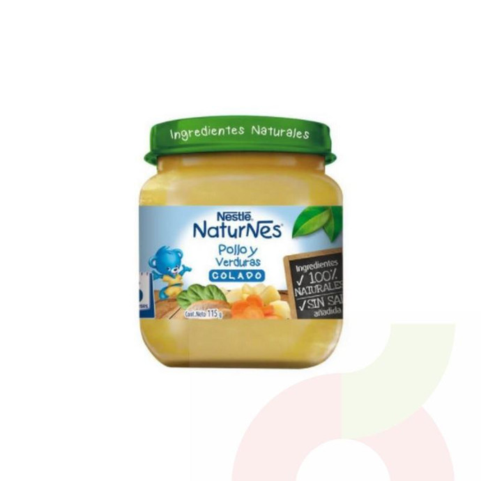 Colado de Pollo con Verduras Nestlé 115Gr - Colado De Pollo Con Verduras Nestlé