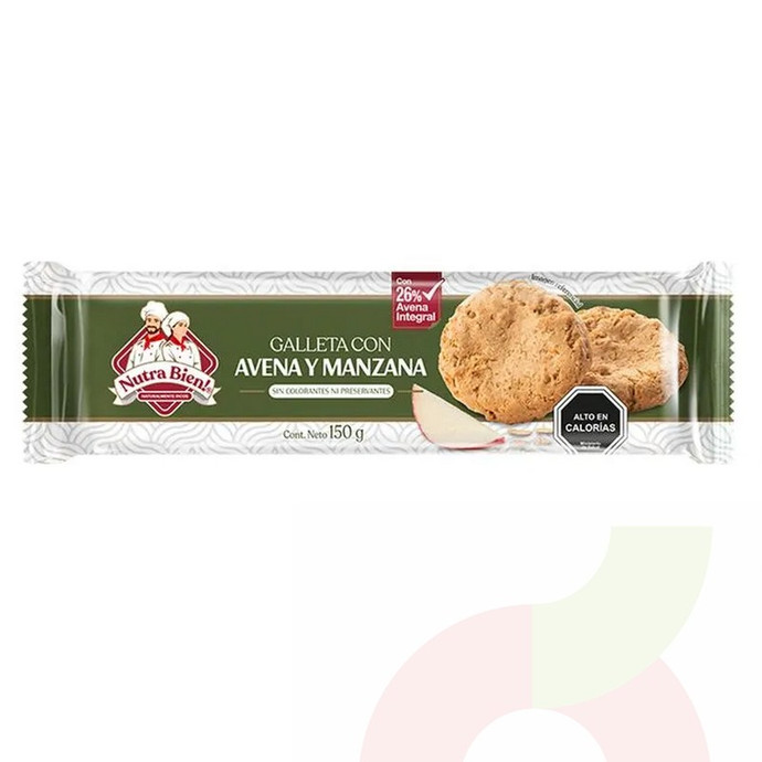 Galleta Avena Manzana Nutra Bien 150Gr  - 7803525001704.jpg