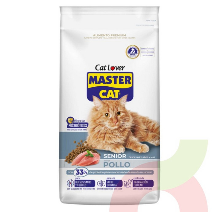 Alimento Gato Sabor Pollo Senior Master Cat 3Kg - 7802575534484.JPG