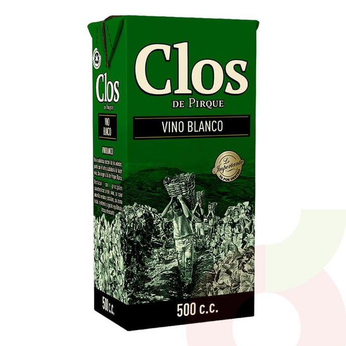 Vino Tetrapack Blanco Clos de Pirque 500Cc - Vino Blanco-Clos Tetrapack 500Cc