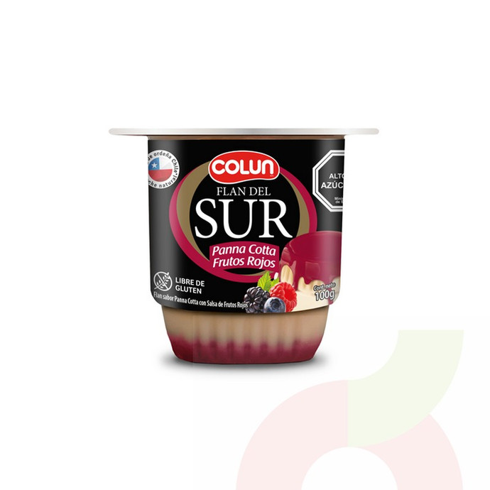Flan Panna Cotta Frutos Rojos Colun 100Gr - flan del sur colun.jpg