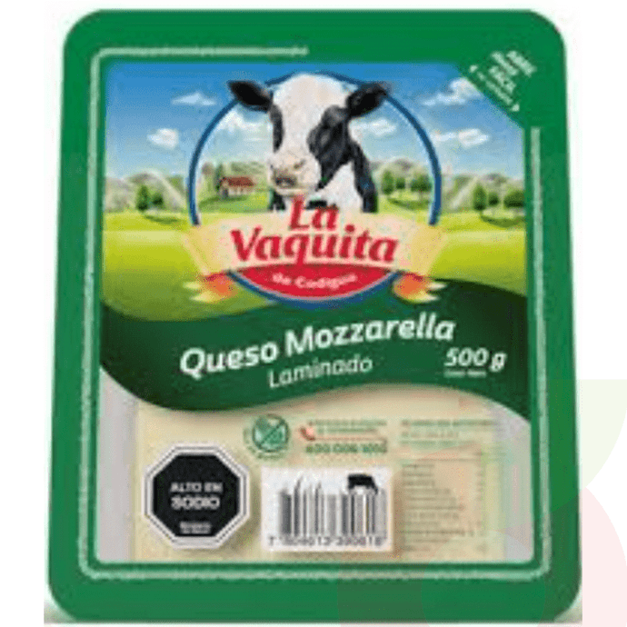 Queso Mozzarella La Vaquita 500Gr - Queso Mozzarella 500Gr Lv