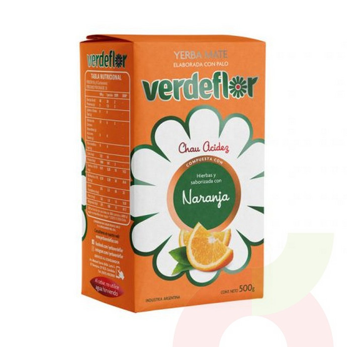 Yerba Mate Verde flor 500Gr Naranja  - verde flor.jpg