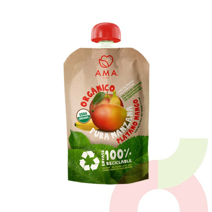 Puré de Manzana Plátano y Mango Ama 90Gr - 7804658021232.JPG