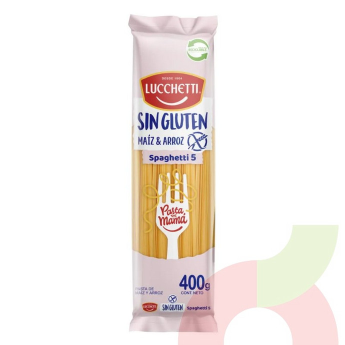 Pasta Spaghetti Sin Gluten Lucchetti 400Gr - 7802500000183.JPG