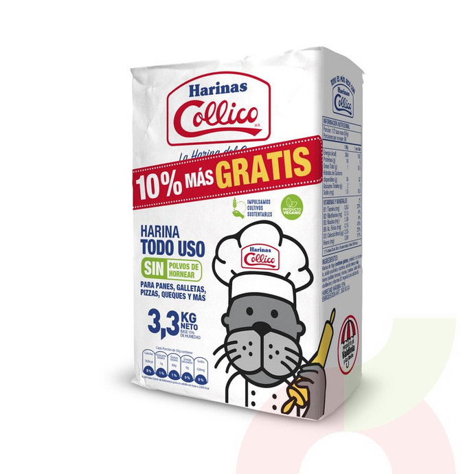 Harina de Trigo Collico 3kg  - 7802626001446 HARINA COLLICO TUD 03.3KG (N) .jpg