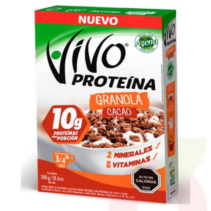 Granola Cacao Proteína  Vivo 300Gr  - 0630509963706.JPG