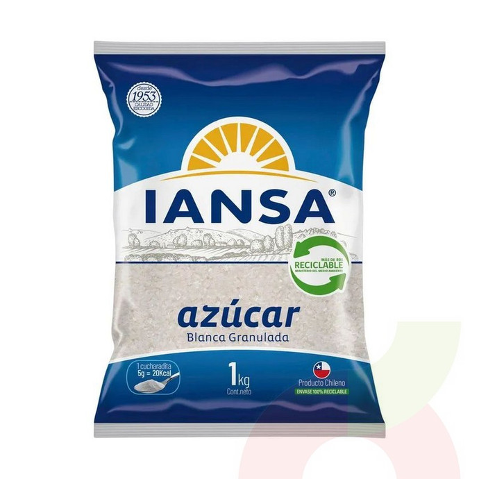 Azúcar Blanca Granulada Iansa 1Kg - Iansa 1 kilo.jpg