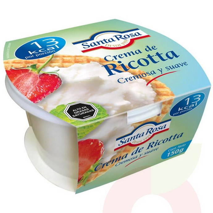 Queso Crema Ricotta Santa Rosa 150Gr - Queso Santa Rosa 150Gr Ricotta