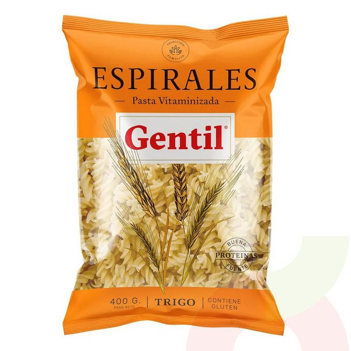 Pasta Espiral Gentil 400Gr - Pasta Gentil 400Gr Espiral