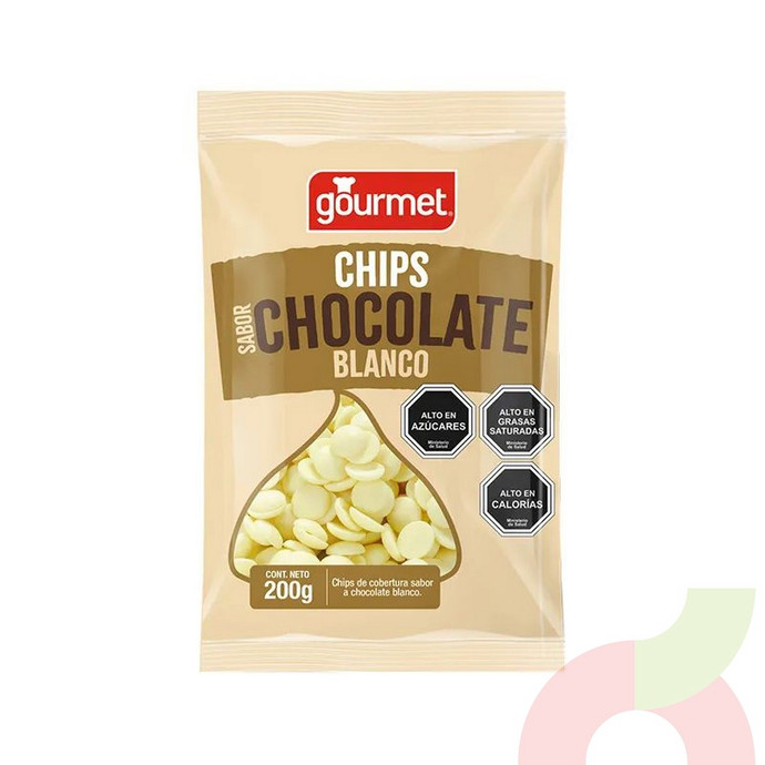 Chips Chocolate Blanco Gourmet 200Gr - Chocolate blanco 200g.JPG