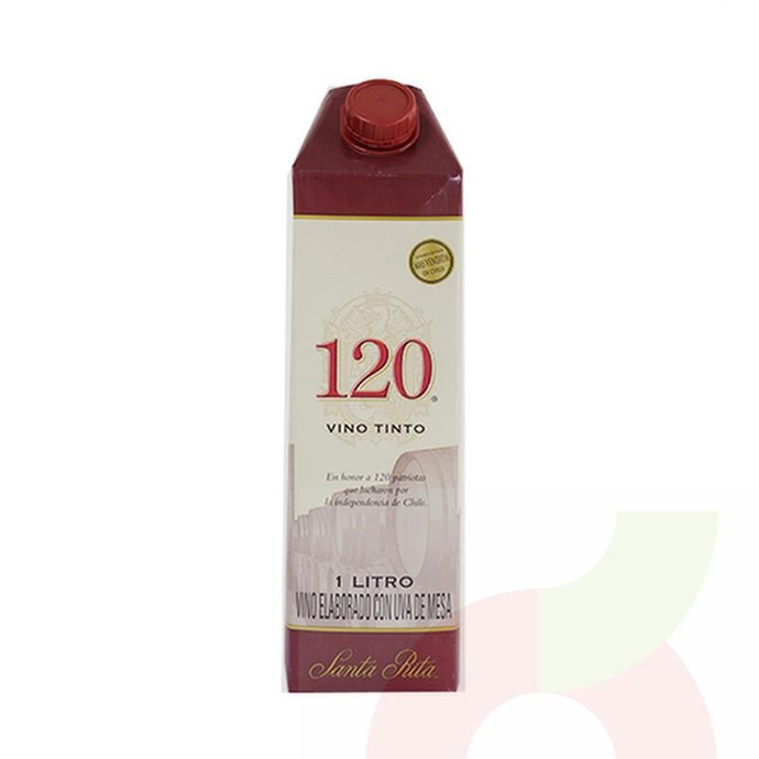 Vino Tetrapack Tinto 120 Santa Rita 1Lt - Vino Tinto-120 Tetrapack 1Lt
