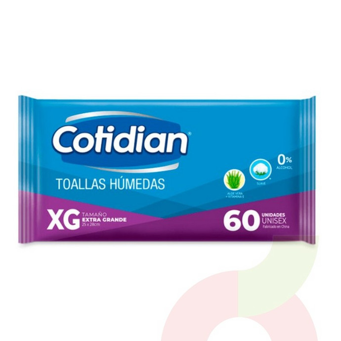 Toalla Humeda Cotidian XG 60Unid - toalla humeda cotidian.JPG