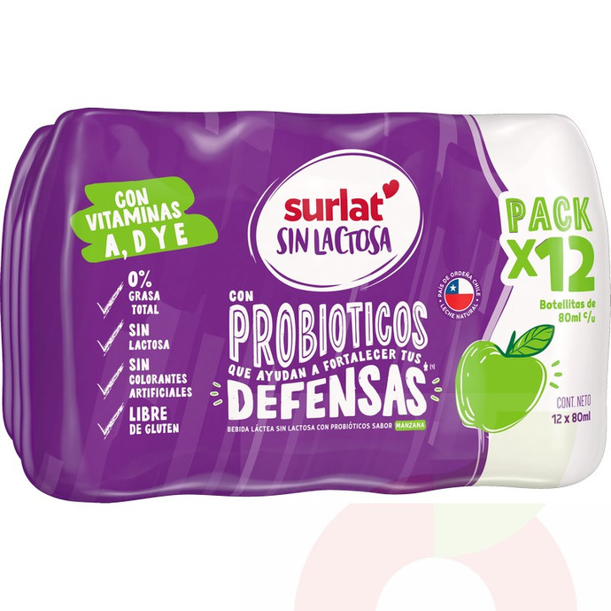 Probióticos Pack de 12 unidades Sabor Manzana Surlat 960ML  - Probiotico-manzana-12.jpg