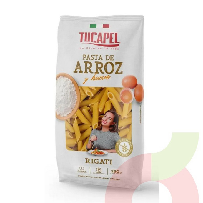 Pasta de Arroz Rigati Sin Gluten Tucapel 250Gr - 7801420002093.JPG