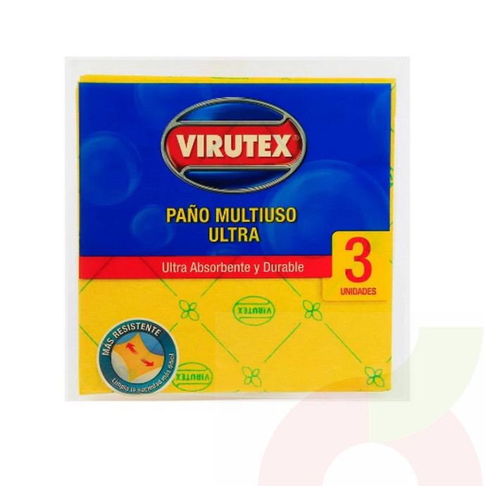 Paño Multiuso Ultra Virutex 3 Unidades  - paño multiuso 3 unidades .jpg