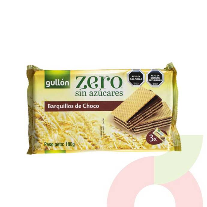 Barquillos Chocolate Sin Azúcar Gullón 180Gr - 8410376037692.JPG