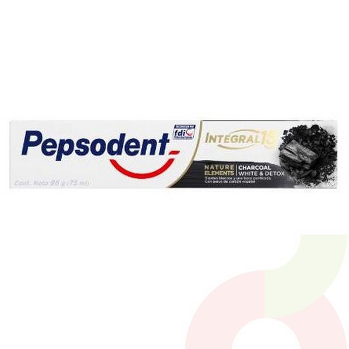 Pasta Dental Integral 18 Charcoal White & Detox Pepsodent 75Ml - Pepsodent Integral 18 Charcoal 75Ml