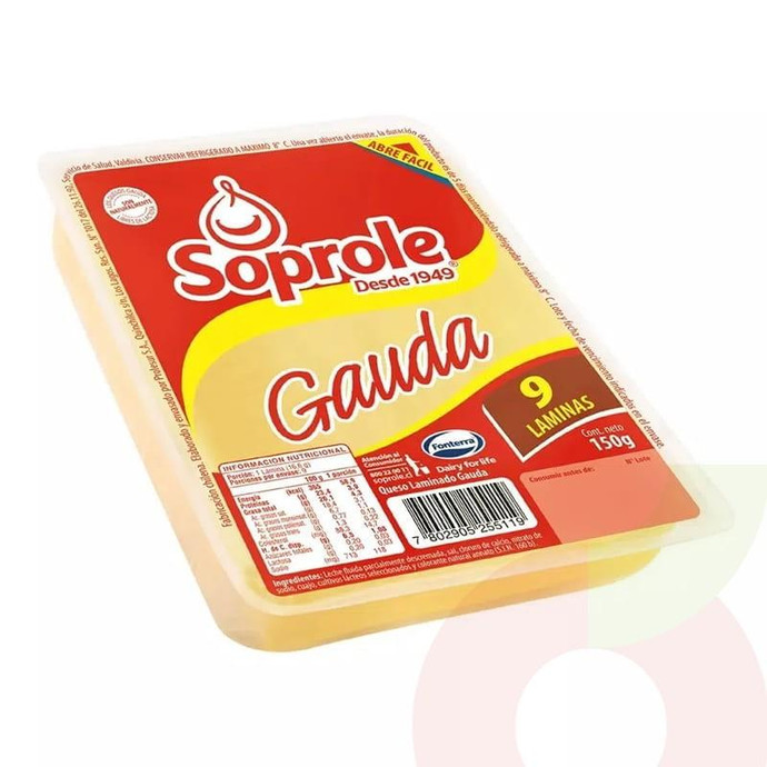 Queso Gouda Soprole 150Gr - Queso Gouda 150Gr Soprole