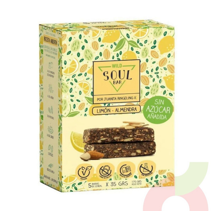 Barras de Cereal Limón Almendra Wild Soul 5 Unidades - 7804673910542.JPG