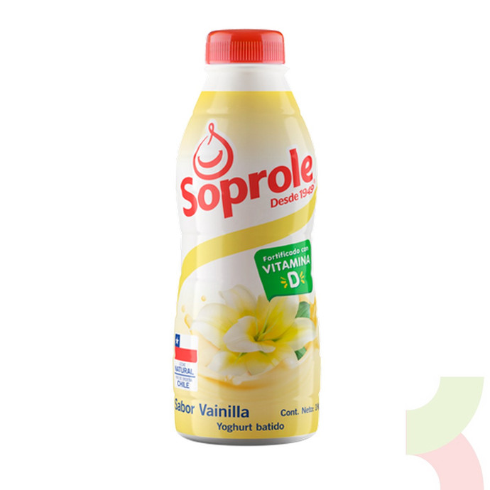 Yoghurt Batido Vainilla Soprole Botella 1Kg - soprole vainilla 1 kg botella.JPG