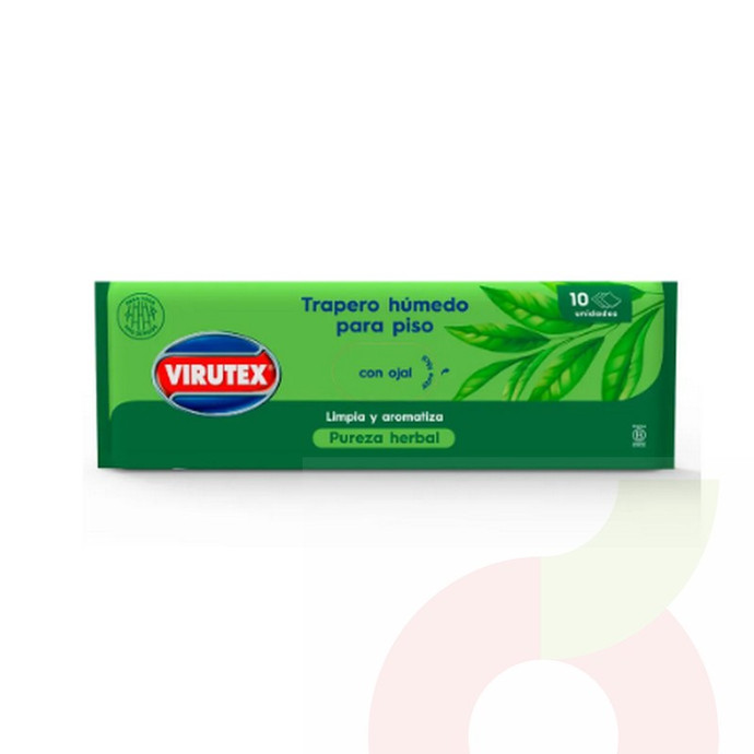Trapero Húmedo Virutex Pureza Herbal 10Unid  - trapero humedo virutex.jpg