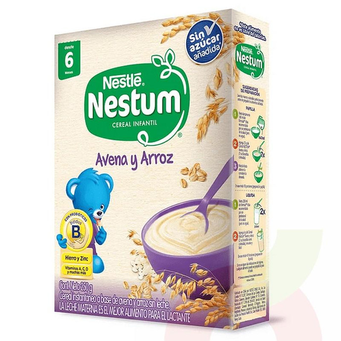 Cereal Infantil De Avena Y Arroz Nestlé 250 Gr - Cereal Infantil Nestum De Avena Y Arroz Nestle 250 Gr