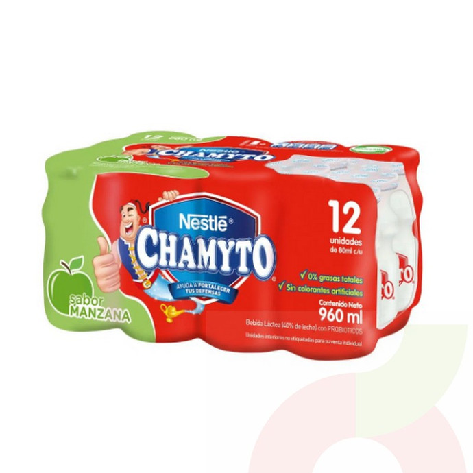 Chamyto Pack 12 Unidades Sabor Manzana 960Ml Nestlé - 7613034356390.jpg