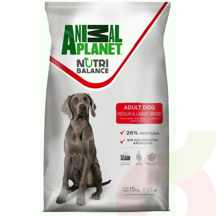 Alimento Perro Adulto Raza Mediana y Grande Nutribalance Animal Planet 15Kg - Nutribalance Dog Adulto M/L Breed 15 Kg.