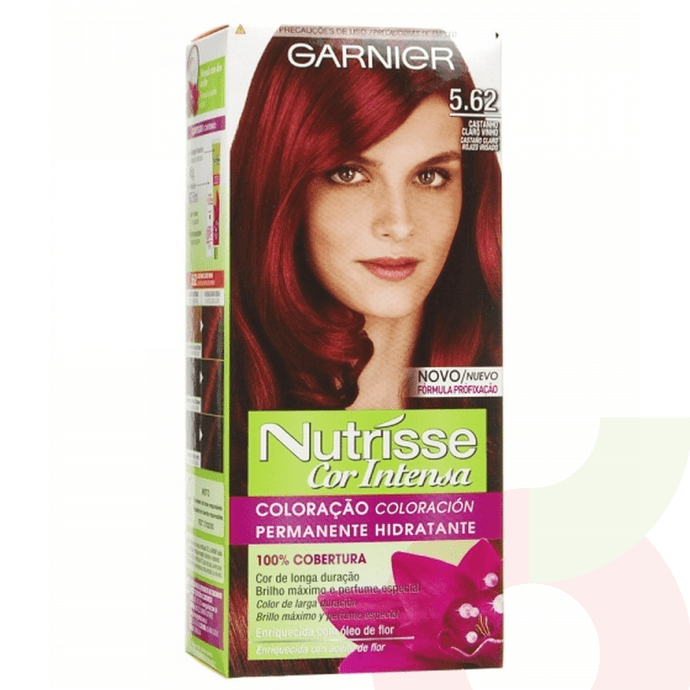 Tintura Pelo Nutrisse Cor Intensa 5.62 Castaño Claro Garnier - Tintura De Cabello Castaño Claro-Garnier 5.62