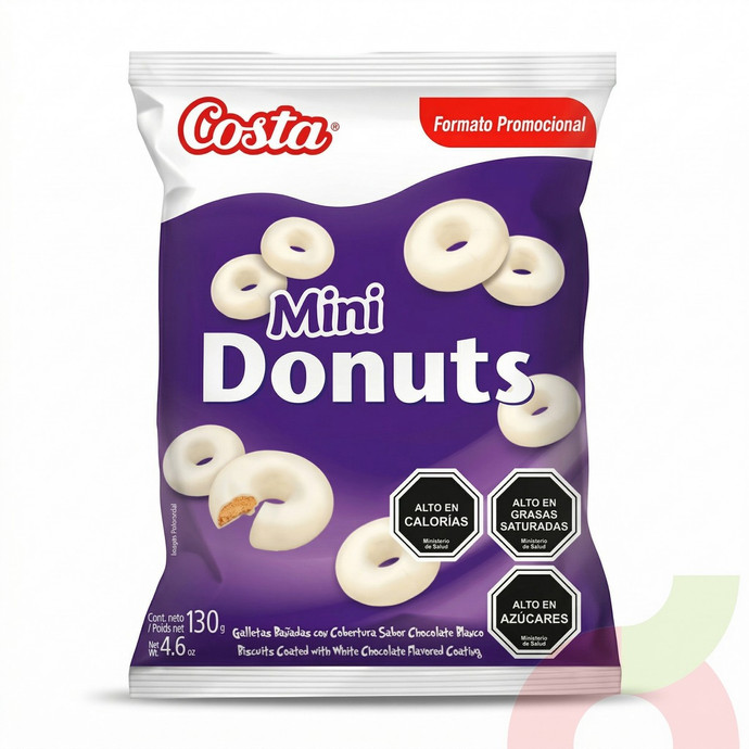 Galletas Mini Donuts Blanco Costa 130Gr - Mini Donuts Blanco Costa 130Gr.JPG
