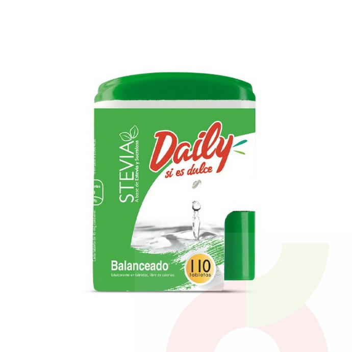 Endulzante en Comprimidos Stevia Daily 110 Unidades - 110 tabletas dAILY .jpg