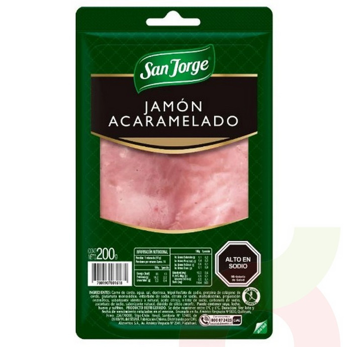 Jamón Acaramelado San Jorge 200 Gr - 7801907001618.JPG