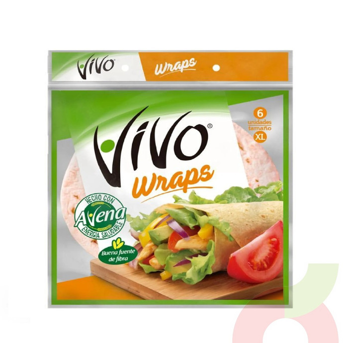 Tortilla Wraps de Avena Vivo 264Gr - 7802095190016.JPG