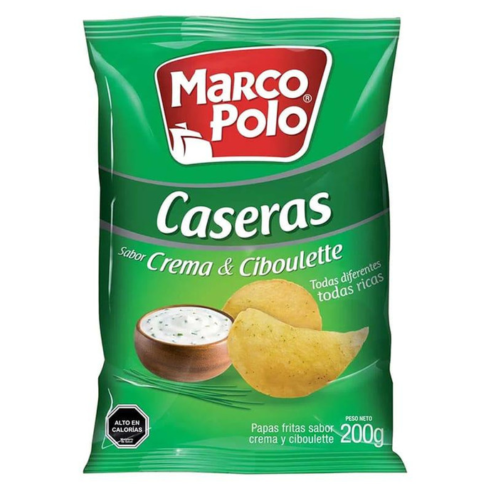 Papas Fritas Caseras Sabor Crema Y Ciboulette 200Gr - Papas Fritas Caseras Sabor Crema Y Ciboulette 200Gr