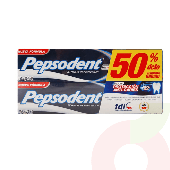 Crema Dental Anticaries Pepsodent 130Gr 2 Unidades - Crema Dental Anticaries-Pepsodent 2 Unid 130Gr