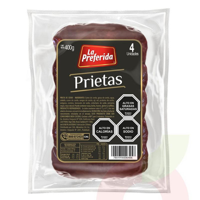 Prietas La Preferida 400Gr - Prietas Lp 400Gr