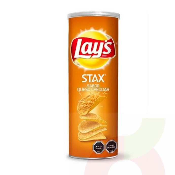 Papas Cheddar Stax Lays 134Gr - Papas Stax Cheddar 134G