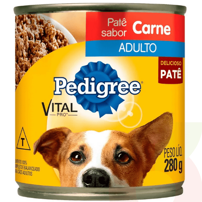 Alimento Húmedo Paté Carne Lata Pedigree 280Gr - Pedegree Carne Lata 280 Gr