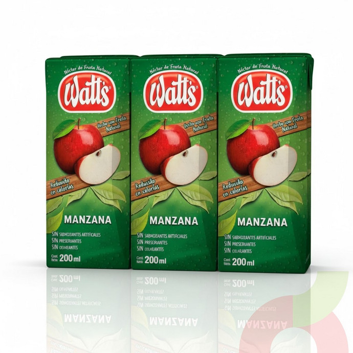Pack Néctar Manzana Watts 200Ml 6 Unidades - pack manzana.JPG