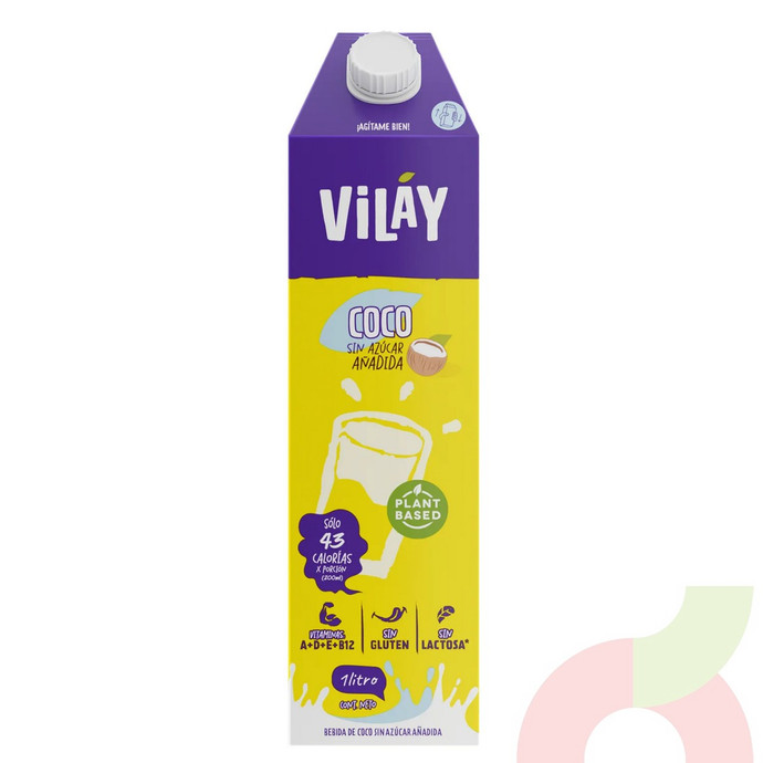 Bebida Vegetal Coco 0% Azúcar Vilay 1Lt  - coco vilay sin azucar.JPG
