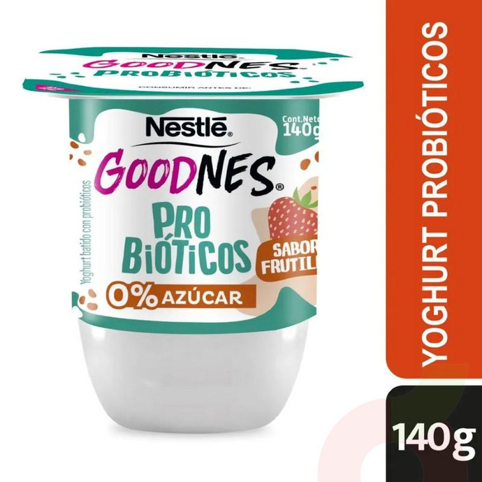 Yogurt Goodnes Probióticos Sabor Frutilla 140Gr - Goodnes frutillas (2).JPG