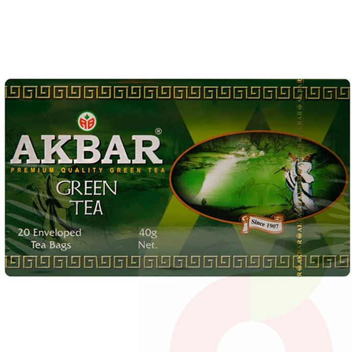 Té Verde Akbar 20 Unidades 40Gr  - Té Verde Akbar 20 Unid