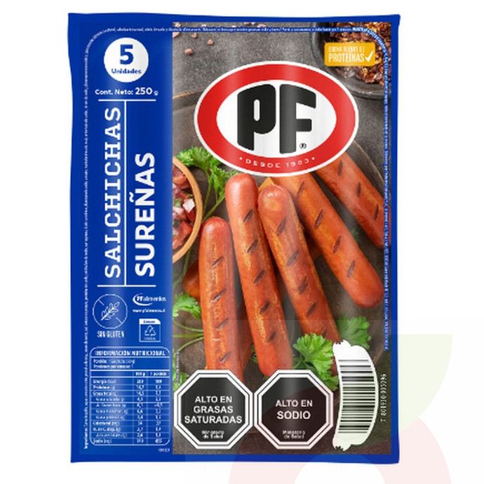 Salchichas Sureñas PF 250Gr - salchichas sureñas 250 pf.jpg