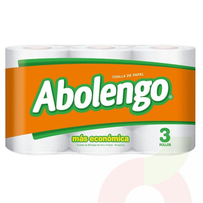 Toalla Papel Abolengo 10Mt 3 Unidades  - Abolengo, Toalla Papel, 3 Un.
