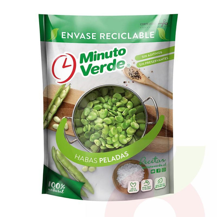  Habas Peladas Minuto Verde 400Gr - Congelado Habas Peladas 400Gr M. Verde Premium