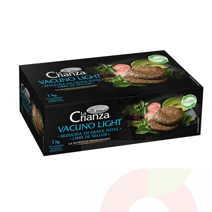 Hamburguesas Vacuno Light La Crianza 1Kg  - Hamburguesa Vacuno Light 10un.jpg
