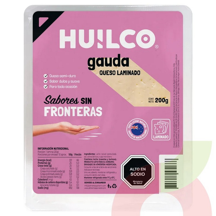 Queso Laminado Gouda Huilco 200Gr - 7804647571564.JPG